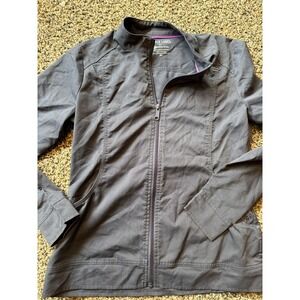 Purple Label Healing Hands Dakota Womens Scrub Jacket Xsmall Gray G14